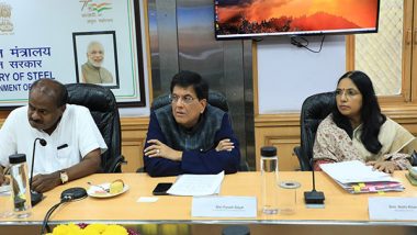 Business News | Piyush Goyal Discusses Strategies to Boost Production and Global Competitiveness in Steel and Metallurgical Coke Industries