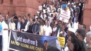 India News | INDIA Bloc MPs Stage Protest over Adani Issue on Parliament Premises