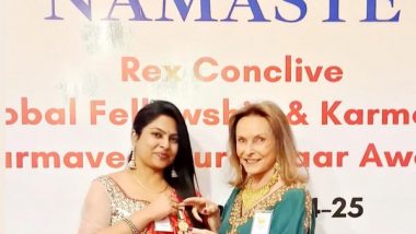 Business News | Dr V.V. Manjula Kumari Honoured with Karmaveer Global Fellowship and Gold Medal