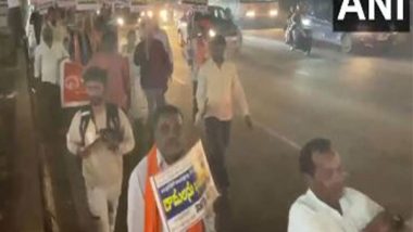 India News |  Telangana: Hindu Organizations Hold Candle Rally in Rangareddy Against Atrocities on Minorities in Bangladesh