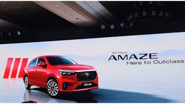 Business News | Honda Launches 3rd-Gen Amaze to Compete with New Maruti Dzire, Hyundai Aura, Tata Tiago