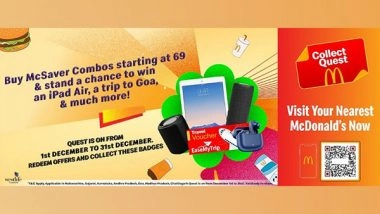 Business News | McDonald's India Celebrates a Year of My M Rewards Loyalty Program with the Launch of 'Collect Quest' Contest