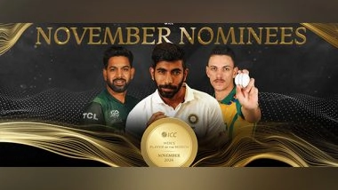 Sports News | ICC Nominates Jasprit Bumrah, Haris Rauf, Marco Jansen for Player of the Month of November
