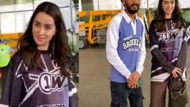 Entertainment News | Shraddha Kapoor Rocks Casual Look at Mumbai Airport, Poses with Fans