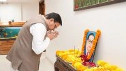 India News | Uttarakhand CM Dhami Pays Floral Tribute to Dr BR Ambedkar at His Residence