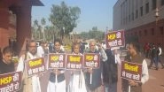 India News | Congress MPs Protest in Parliament Premises; Demands Implementation of Legal Guarantee of MSP