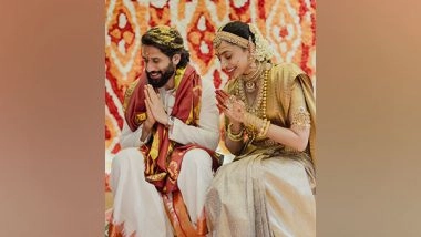Entertainment News | Naga Chaitanya, Sobhita Dhulipala Make First Public Appearance Post Wedding, Seek Blessings at Temple
