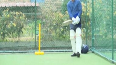 India News | Himachal Pradesh CM Sukhvinder Singh Sukhu Practices in Nets Ahead of Sadbhawana Cricket Tournament