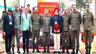 India News | COAS General Upendra Dwivedi Visits Northern Command, Felicitates Three Veterans with Achievers Award