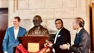 World News | US: Mahatma Gandhi's Bust Unveiled in Nebraska, December 6 to Be Observed as 'Remembrance Day'