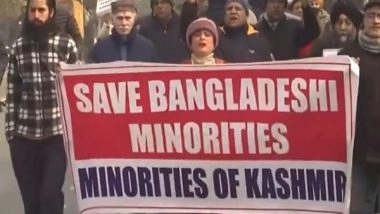 India News | J-K: Demonstrations Held Against Attacks on Hindus in Bangladesh, Protestors Demand Global Intervention