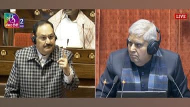 India News | Rajya Sabha: JP Nadda Accuses Congress of Colluding with George Soros; Oppn Demands Discussion on Adani Issue