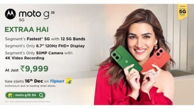 Business News | Motorola Launches Moto G35 5G - Segments Fastest* 5G Smartphone with Industry Leading Features, Starting at Just Rs. 9,999