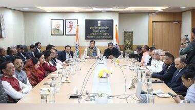 India News | Union Minister Sonowal Holds Meeting with Odisha MPs to Discuss Development of Ports, River Waterways in State