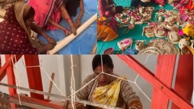 India News | Women Craft Puja Mats from Banana Stems for Mahakumbh Mela 2025