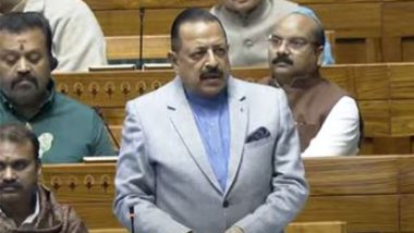 Business News | India Doubled Power Generation Capacity in Last 10 Years, Aims to Triple by 2031-32: Minister Jitendra Singh in Lok Sabha