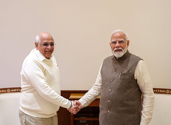 India News | Gujarat CM Bhupendra Patel Pays Courtesy Visit to PM Modi in Delhi
