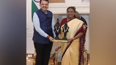 India News | Maharashtra CM Fadnavis Calls on President Murmu, Vice President Dhankhar