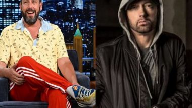 Entertainment News |  Adam Sandler Hints at Big Cameos in 'Happy Gilmore 2', Including Eminem