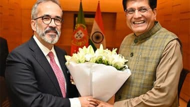 World News | Piyush Goyal Meets Portuguese Foreign Minister Paulo Rangel, Talks on Expanding Economic Collaboration