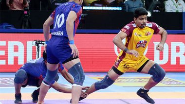 Sports News | Pro Kabaddi League: Dabang Delhi KC Move to Second Place with Win over Telugu Titans