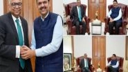 Business News | Tata Sons Chairman N Chandrasekaran Meets Maharashtra CM Fadnavis, Discusses Growth and Economic Goals