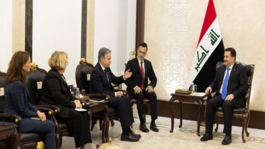 World News | Blinken Meets Iraqi PM in Baghdad to Discuss Syria's Future, Threat of 'Islamic State'