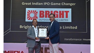 Business News | Bright Outdoor Media Honoured As Great Indian IPO Game Changer At The Great Indian IPO Summit and Awards 2024