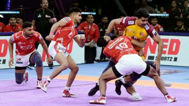 Sports News | PKL: Pawan Sehrawat Helps Telugu Titans Clinch Win over Gujarat Giants; Inch Closer to Playoff Berth