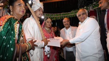 India News | CM Bhupendra Patel Participates in Grand Wedding Ceremony in Surat, Performs 'kanyadaan' for 111 Brides