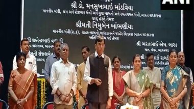 India News | Union Minister Mansukh Mandaviya Inaugurates Projects Worth Rs 149 Crores in Gujarat's Bhavnagar