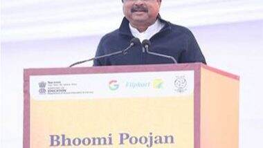 India News | Union Minister Dharmendra Pradhan Performs Bhoomi Poojan for NCERT Auditorium