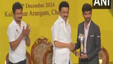 Sports News | Tamil Nadu CM Stalin Felicitates Youngest World Chess Champion D Gukesh in Chennai