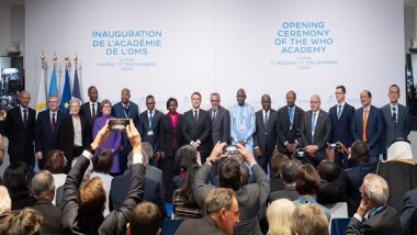 World News | French President Macron and WHO Chief Ghebreyesus Inaugurate WHO Academy in Lyon to Boost Global Health Training