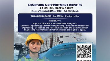 Business News | Shape Your Future as an Electro Technical Officer (ETO) with A.P. Moller-Maersk and AMET University