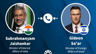 World News | Jaishankar Speaks with Israeli FM, Discusses Developments in Middle East