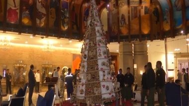 India News | Xmas Special: ITC Maurya Promotes Sustainability with Christmas Tree Built Using Coconut Shells