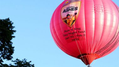 Sports News | Giant Pink Cricket Ball Soars over MCG Ahead of Women's Day-Night Test