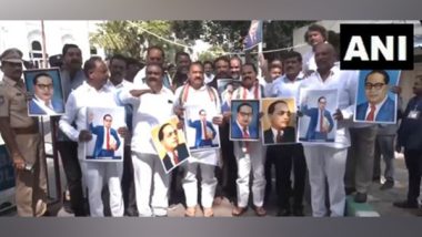 India News | Telangana: Congress Stages Protest Against Amit Shah's Remarks on Ambedkar