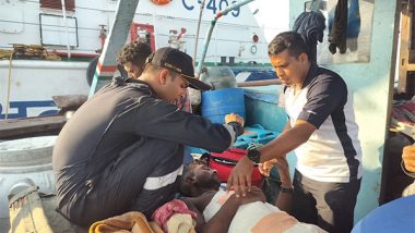 India News | Indian Coast Guard Rescues Fisherman Injured at Sea