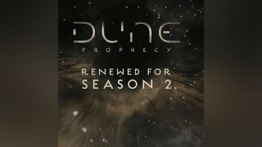 Entertainment News | 'Dune: Prophecy' Renewed for Season 2 Ahead of Season 1 Finale