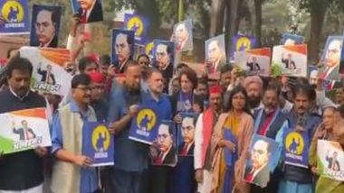 India News | INDIA Bloc MPs to Hold Protest March to Parliament, Demand Amit Shah's Resignation over Ambedkar Remarks