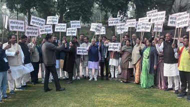 India News | NDA MPs Protest Against Congress for Disrespecting Dr Ambedkar