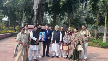 India News | TMC MPs Stage Protest Against HM Shah at Prerna Sthal, Demand Apology over His Remarks