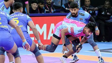 Sports News | Pro Kabaddi League: Jaipur Pink Panthers Qualify for Playoffs with Win over Bengal Warriorz