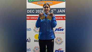 Sports News | 67th Shooting Nationals: Haryana Teenager Suruchi Stars with Triple Gold in Women's Air Pistol