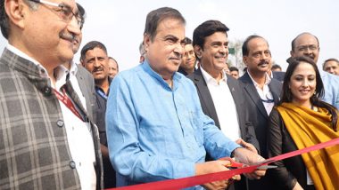 Business News | Nitin Gadkari Inaugurates India's First Bio-bitumen-based National Highway Stretch on NH-44 in Mansar