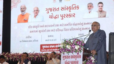 India News | Gujarat CM Patel Honours Eight Cultural Icons with 'Gujarat Sanskrutik Yoddha Puraskar'