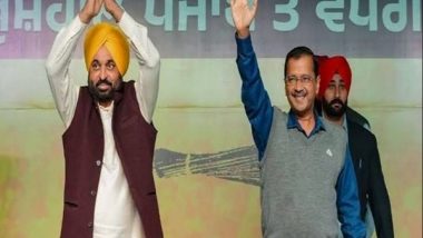 India News | Arvind Kejriwal Congratulates Bhagwant Mann, AAP Workers for Historic Win in Punjab Civic Body Polls