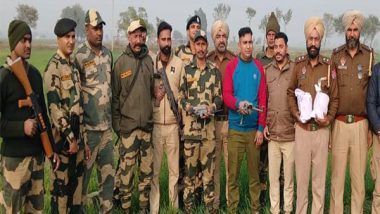 India News | BSF Recovers Four Drones, Two Heroin Consignments at Punjab Border